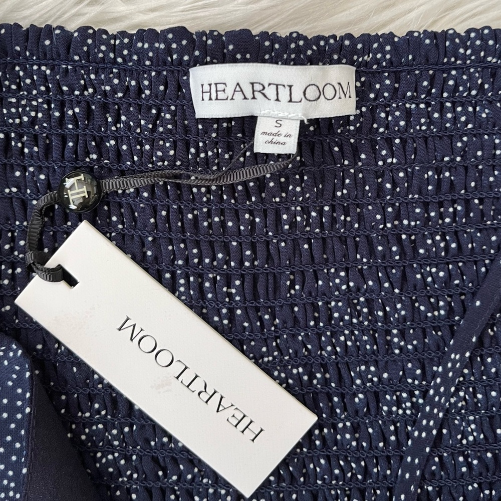 {Heartloom} Dotted Peplum Tank in Navy - Women's Small - NWT - Picture 5 of 9